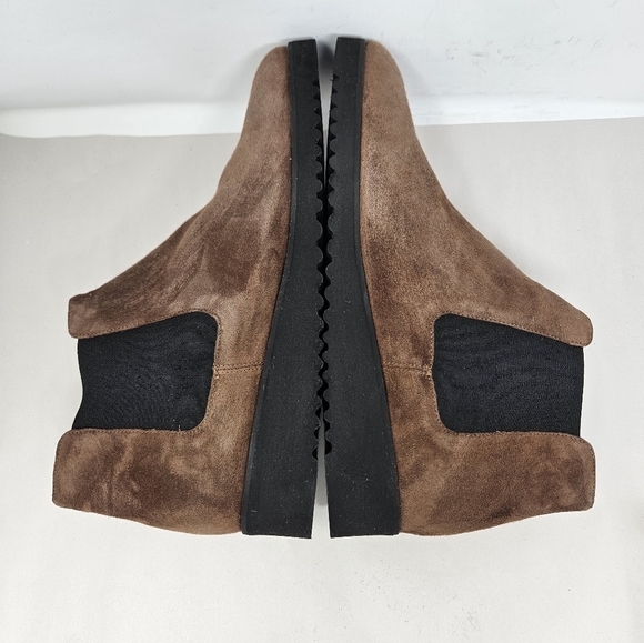 Amalfi By Rangoni Womens Bootie Sz 11.5M Enrico Chelsea Brown Suede Lightweight - Picture 6 of 13